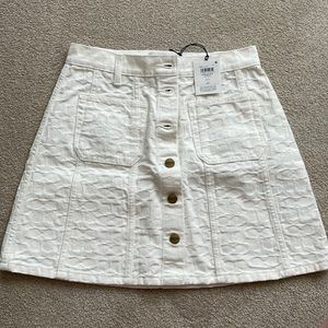Coach white denim skirt